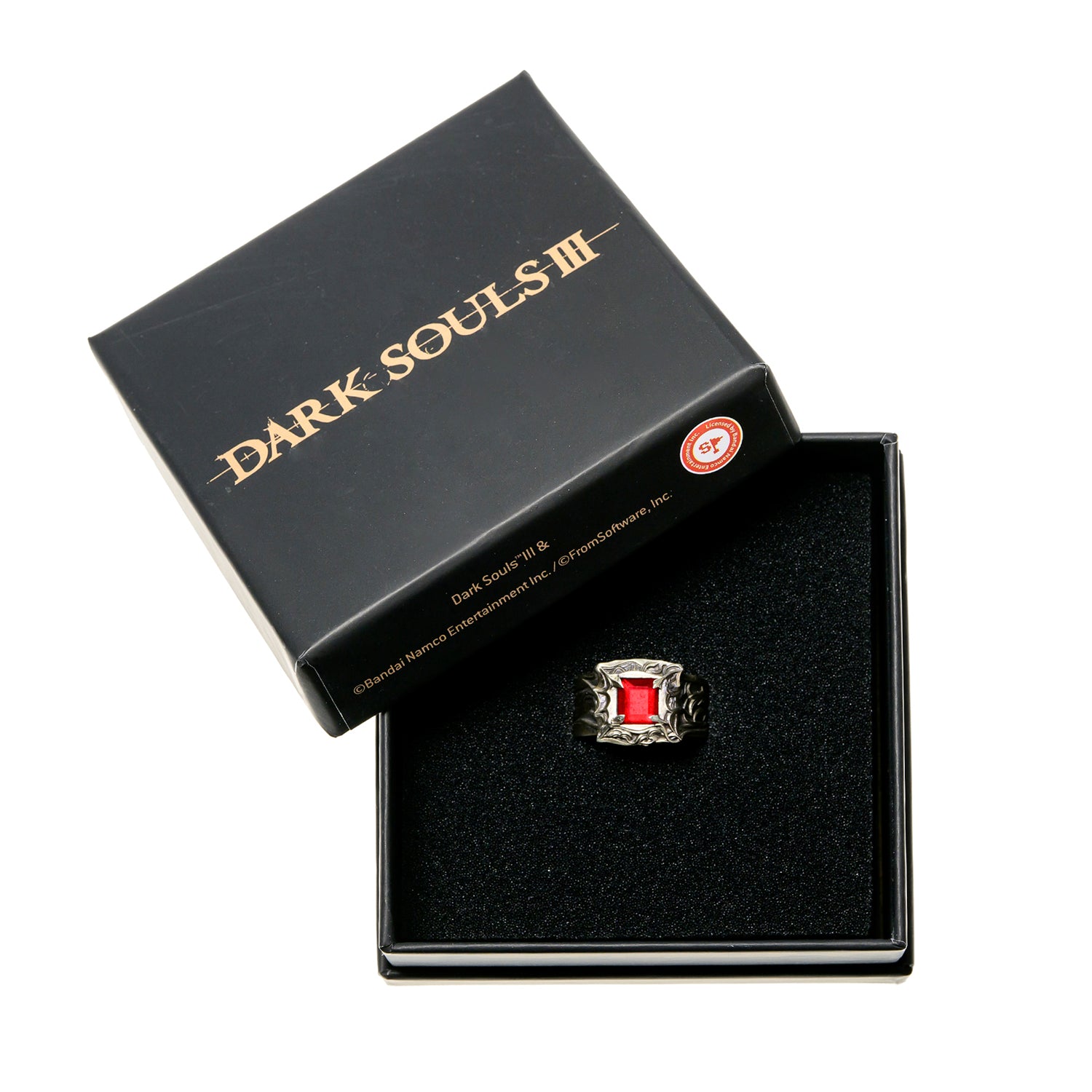 Starforged DARK SOULS III Bloodbite Ring Game Merchandise Ring Officially Authorized Bloodbite RingOne of the bite rings native to Carim. Increases bleed resistance.The crafting of these rings is forbidden, perhaps owing to a fear of malleable stone. Clerics, however, dabble freely in the art.